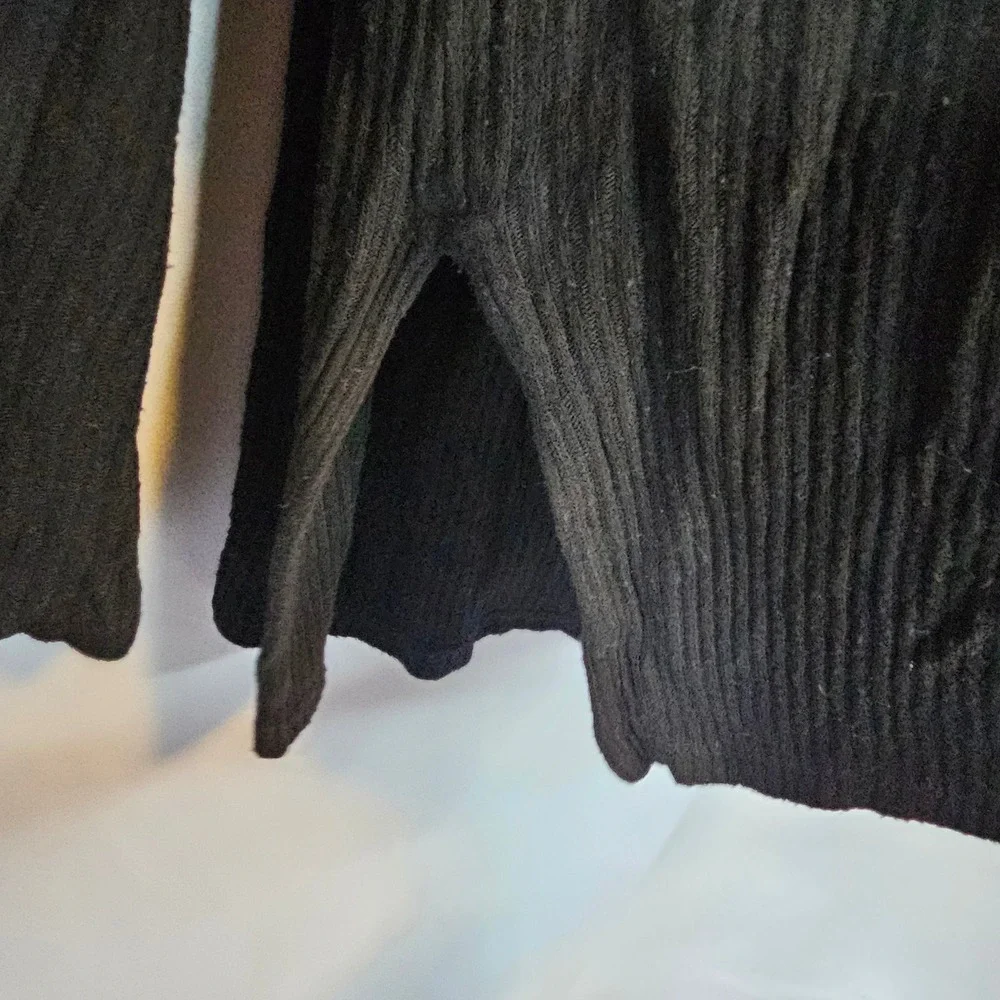 Velvet Graham Spencer Ribbed Knit Top Long Sleeve Black Womens Size Small‎ - Picture 6 of 7